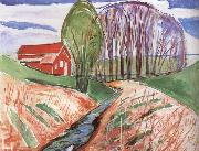 Edvard Munch Red House in the Spring oil